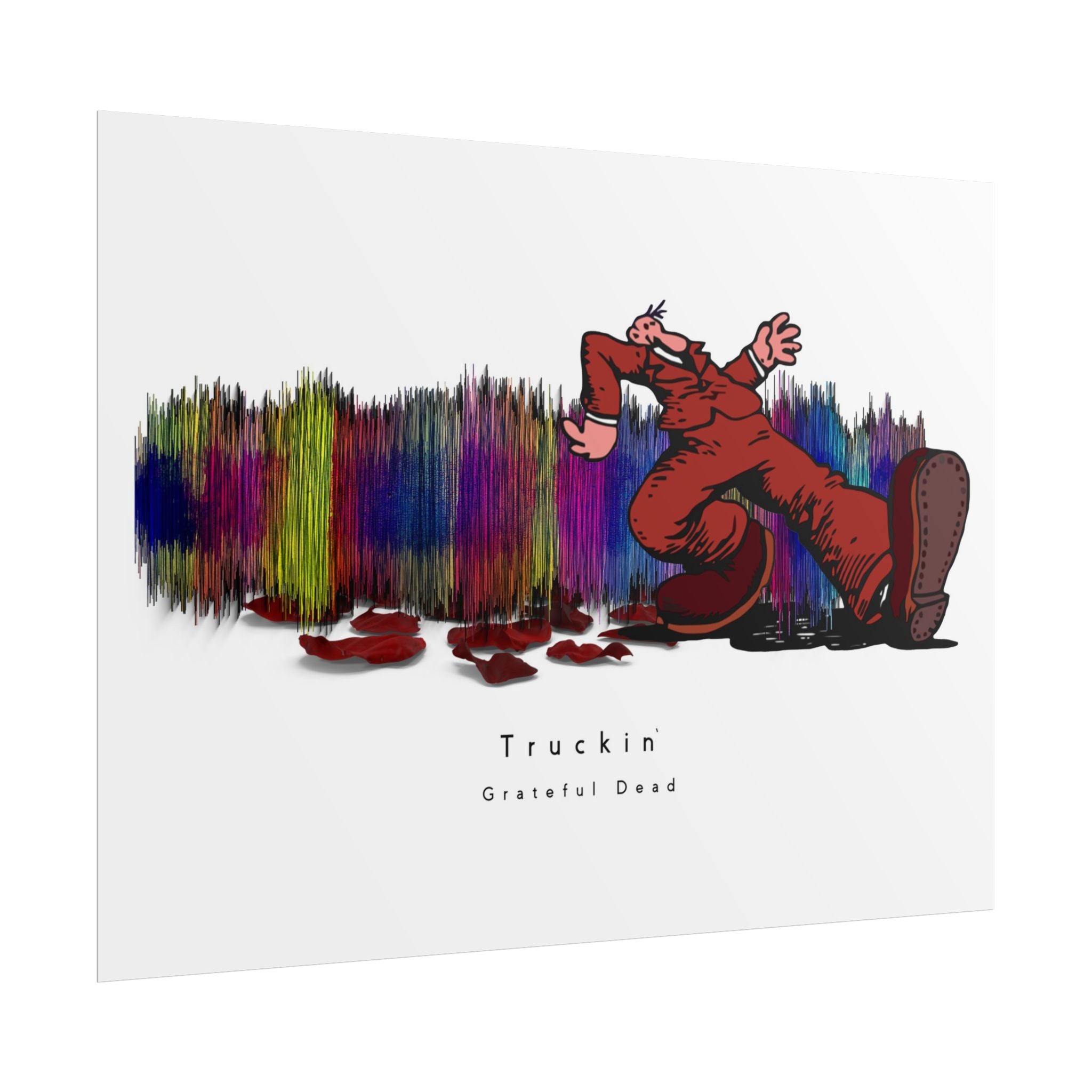 Truckin' Music Art Roll Poster | Grateful Dead Decor, Wall Art, Gift for Music Lovers, Home Decoration, Festival Decor