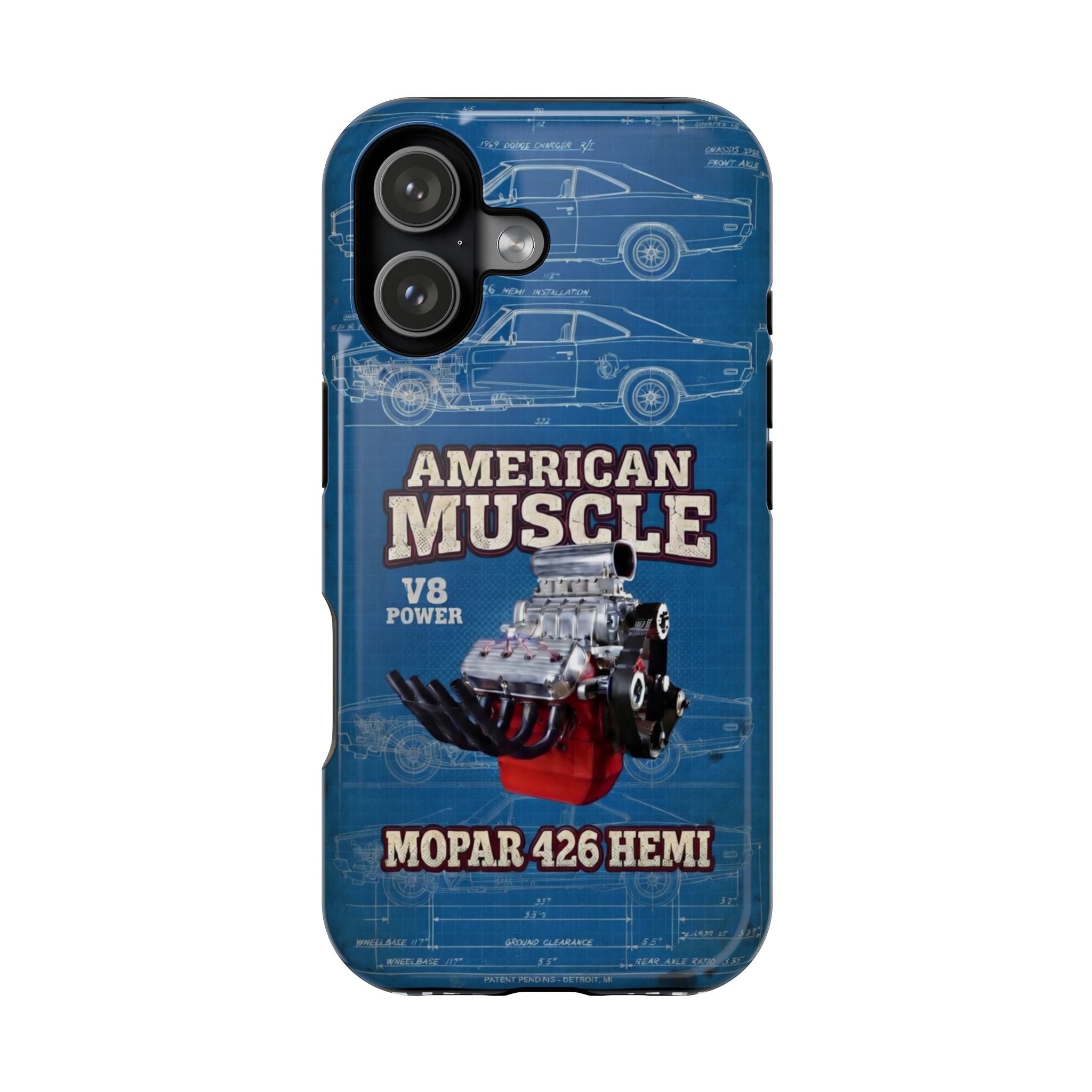 American Muscle V8 - Mopar 426 Hemi phone case Impact-Resistant Cover