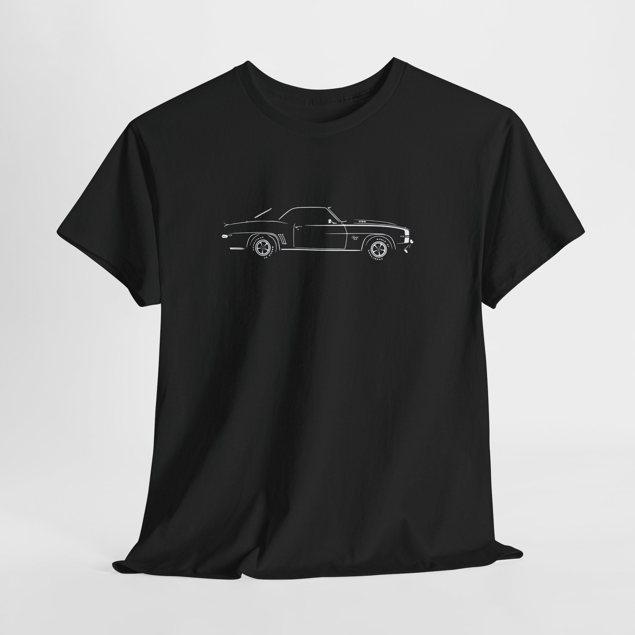 1969 Chevrolet Camaro American Muscle V8 Tee — Pontiac Ram Air IV Classic Car T-Shirt