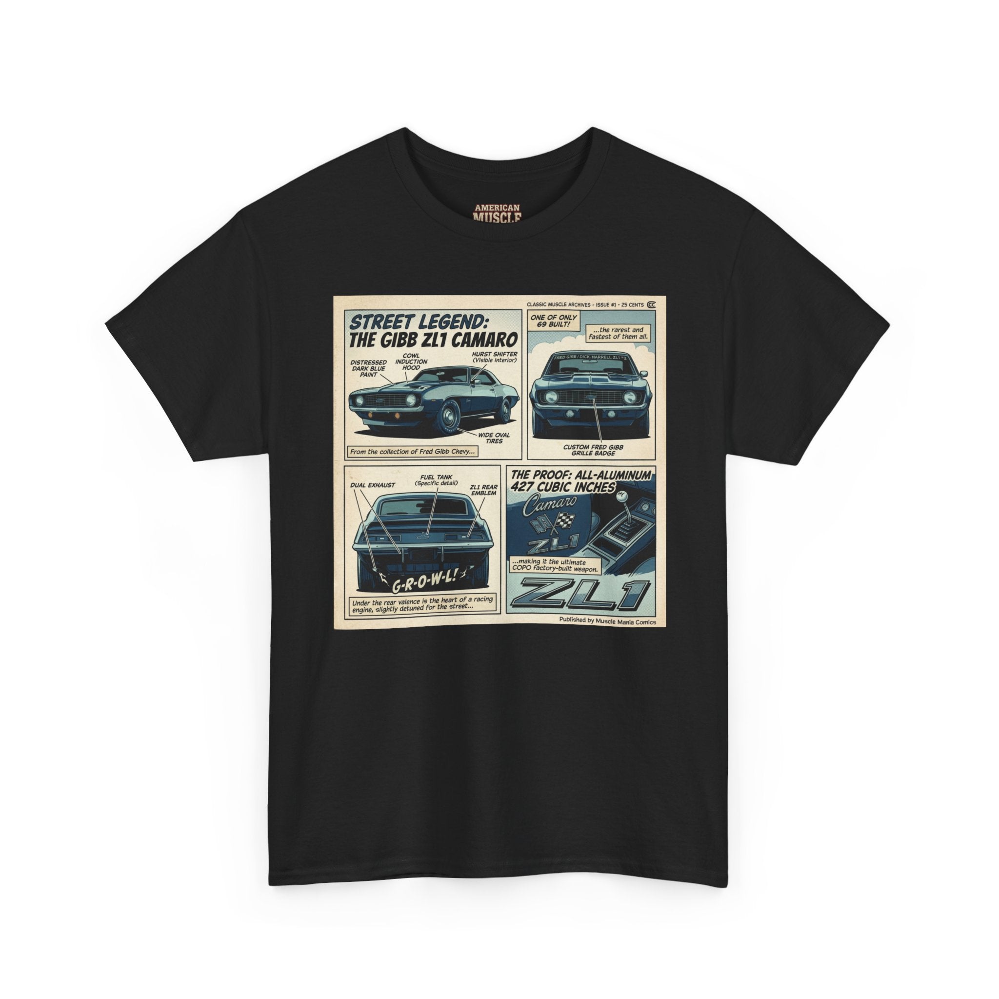 Retro Camaro Comic Tee — "Street Legend: The C/SS Z28 Camaro" Vintage Car T-Shirt