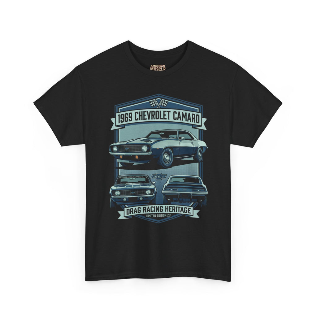 1969 Chevrolet Camaro Drag Racing Heritage T-Shirt