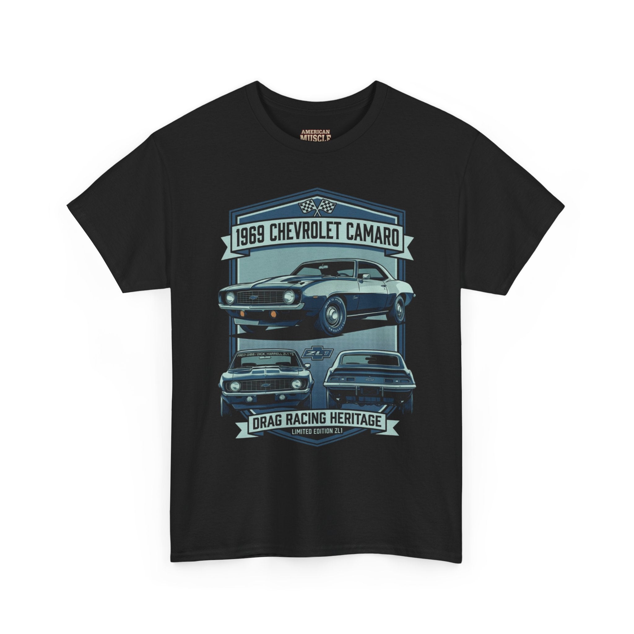1969 Chevrolet Camaro Drag Racing Heritage T-Shirt