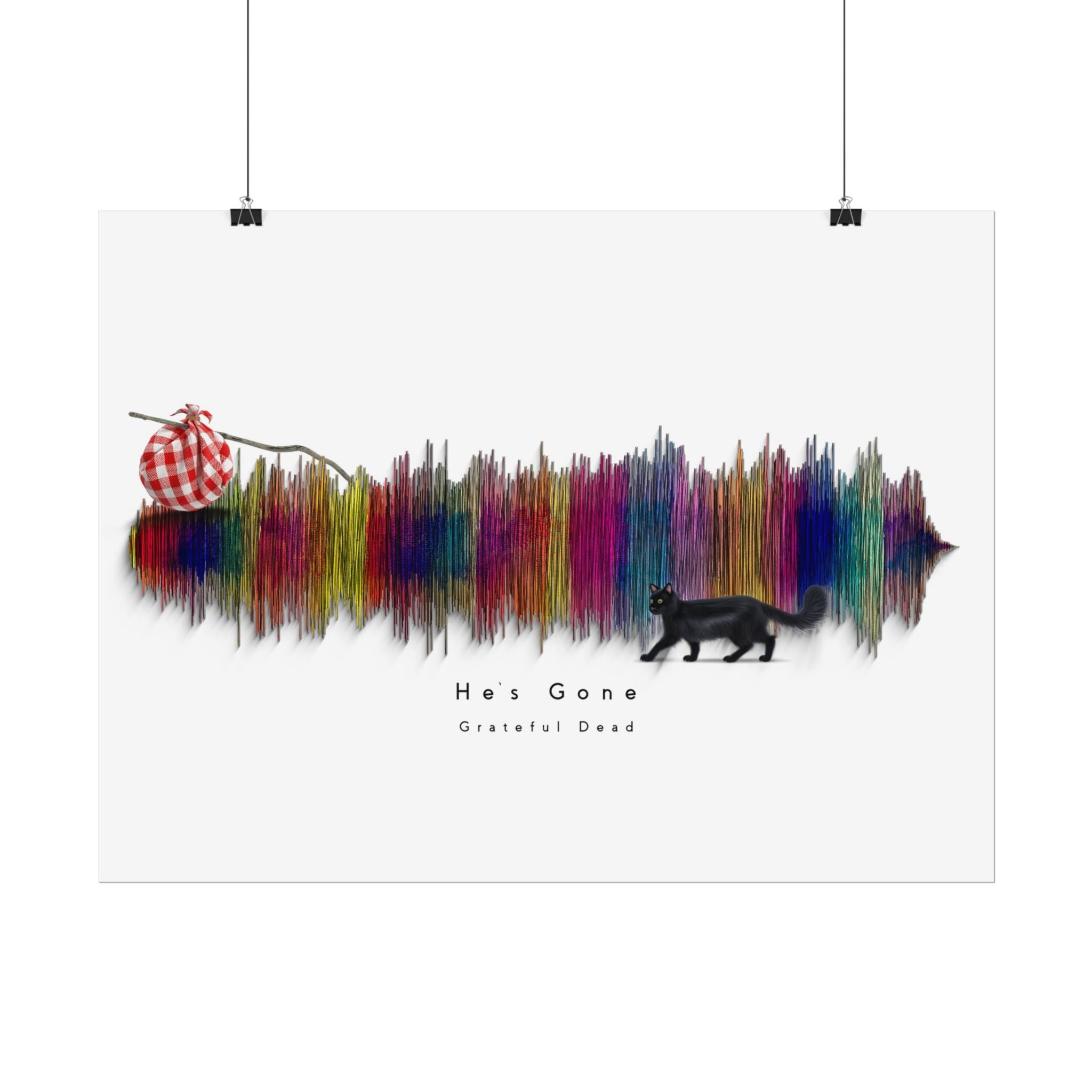 He’s Gone Music Art Roll Poster | Grateful Dead Decor, Wall Art, Gift for Music Lovers, Home Decoration, Festival Decor
