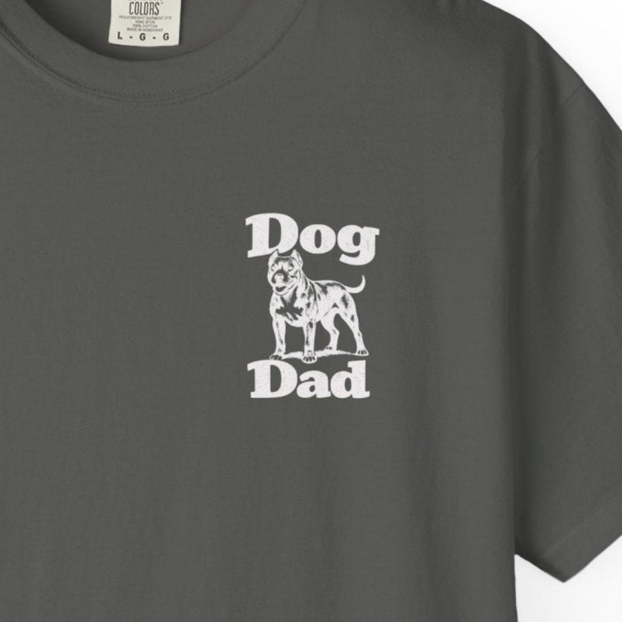 Gray t-shirt with a logo on a white background