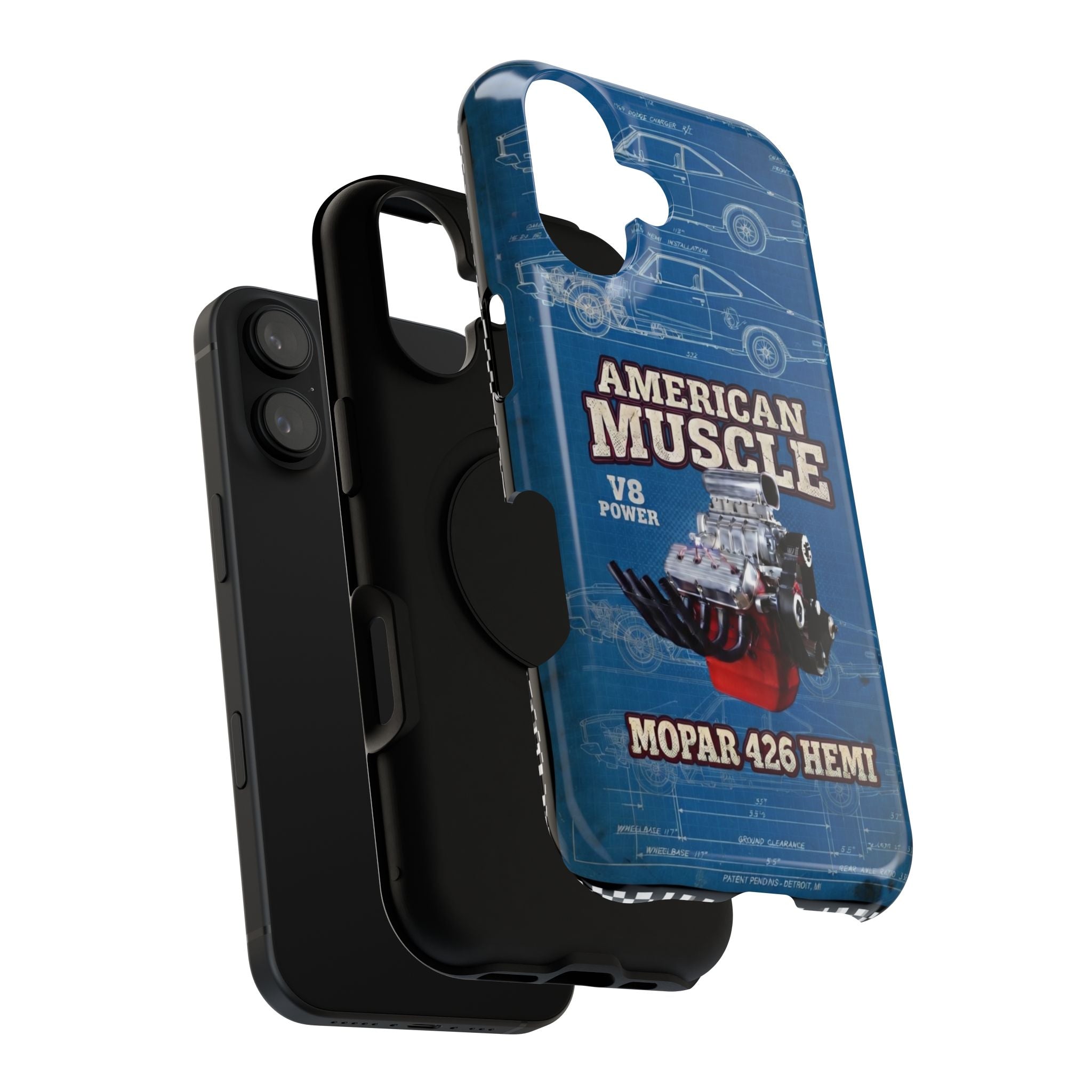 American Muscle V8 - Mopar 426 Hemi phone case Impact-Resistant Cover