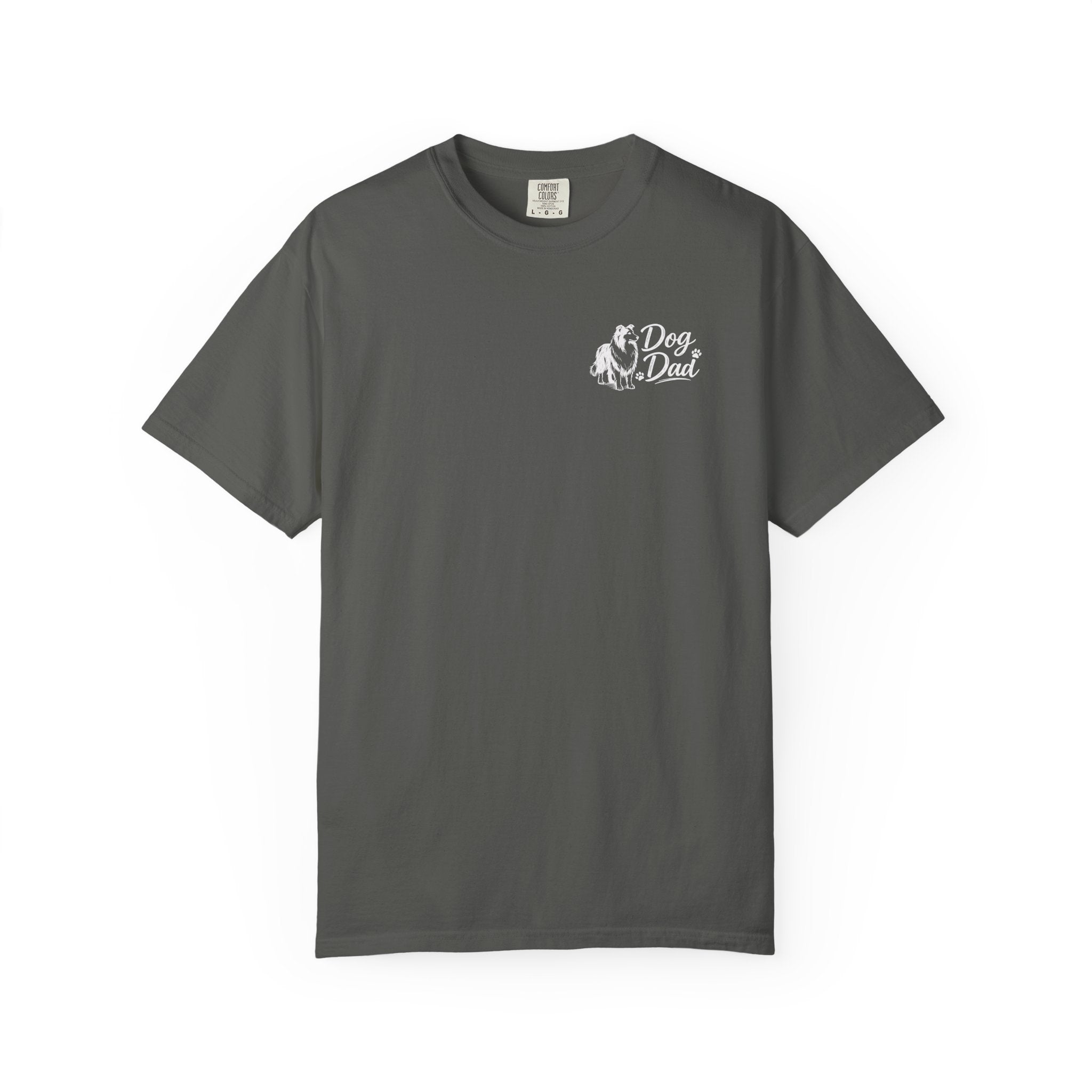 Dog Dad Collie Lover T‑Shirt — Graphic Pet Dad Tee (Small Chest Print)