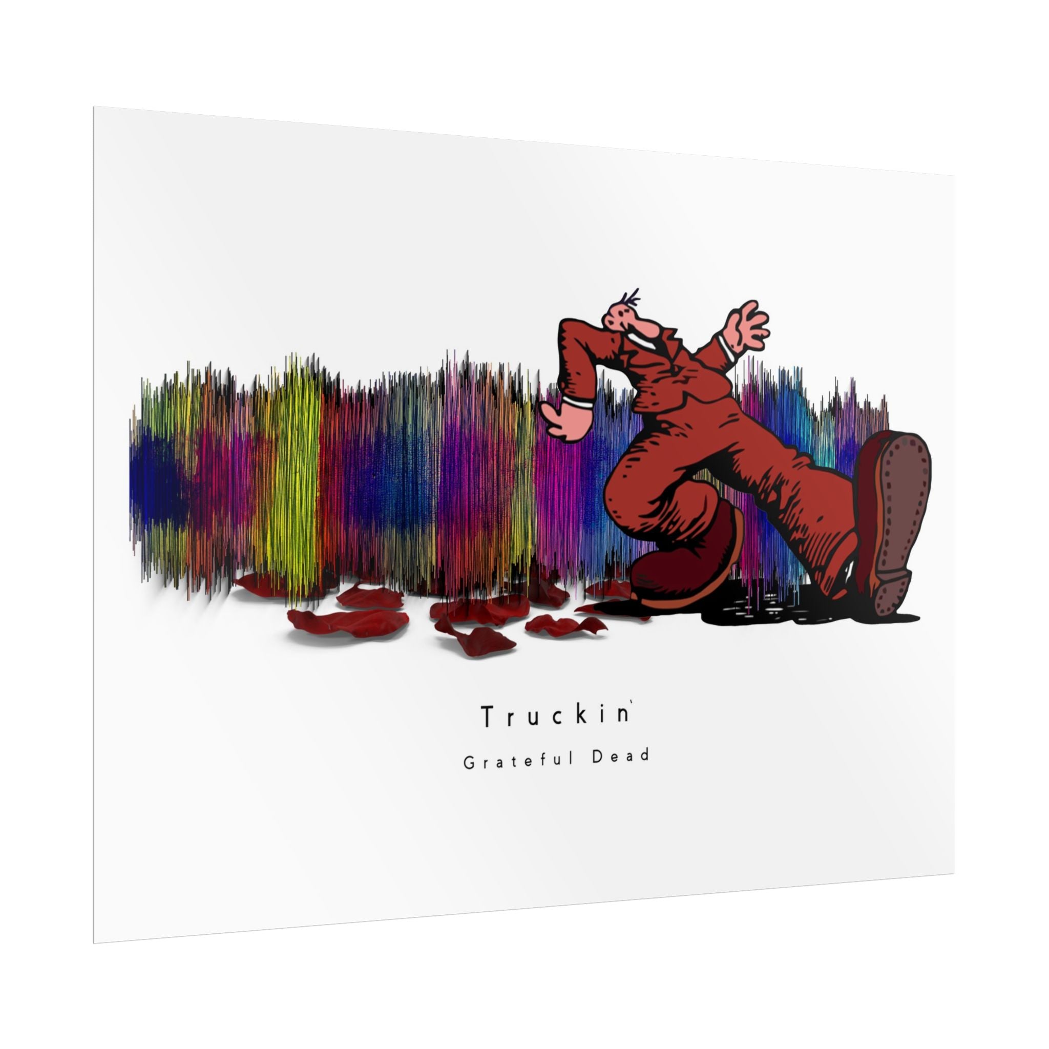 Truckin' Music Art Roll Poster | Grateful Dead Decor, Wall Art, Gift for Music Lovers, Home Decoration, Festival Decor