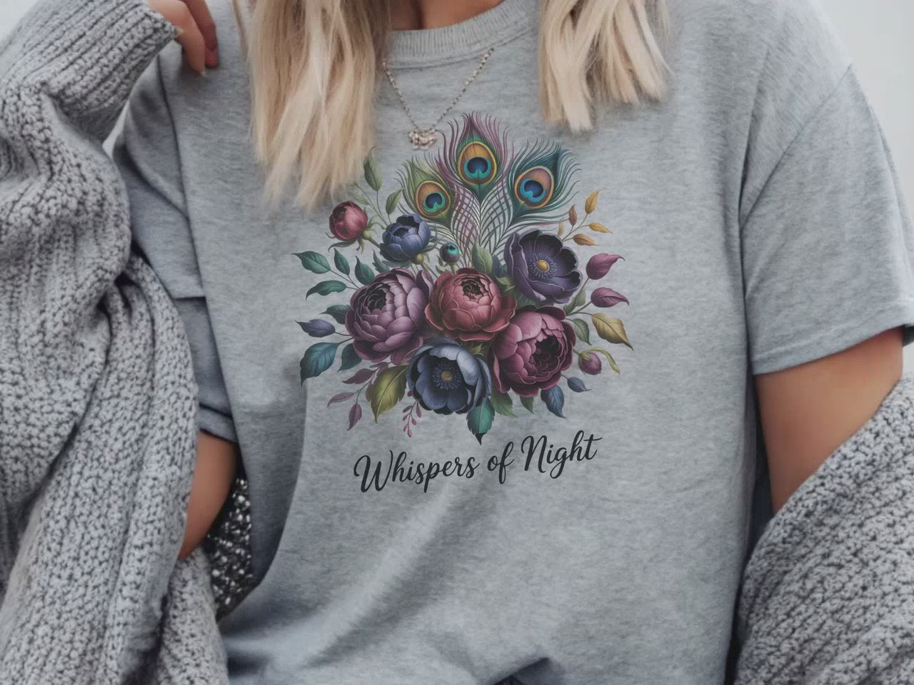 Peacock inspired Soft Cotton Unisex Jersey Tee - Your Everyday Art | Jeffs Creations