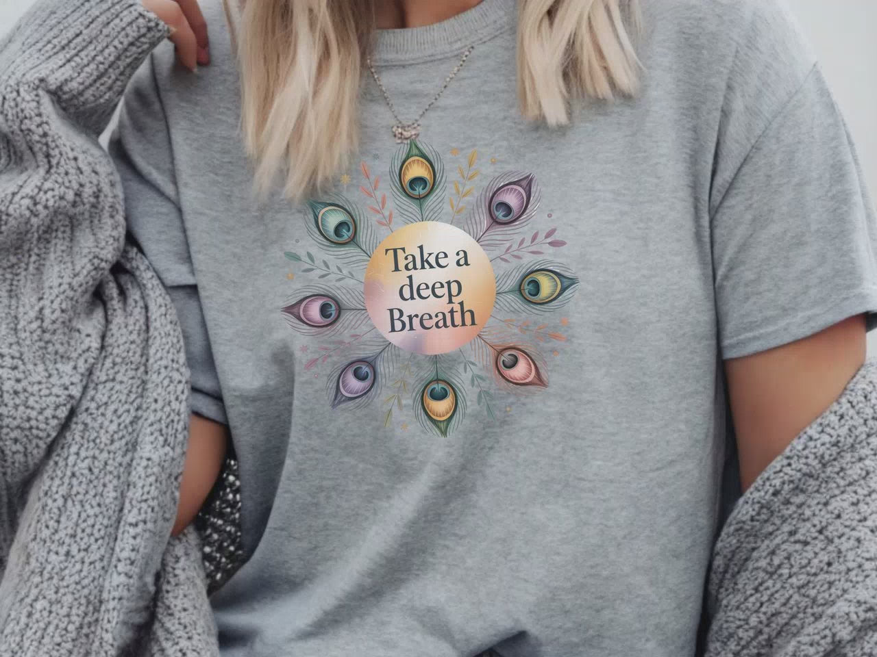 Take a Deep Breath Tee - Mindfulness & Self-Care Affirmation Shirt | Jeffs Creations
